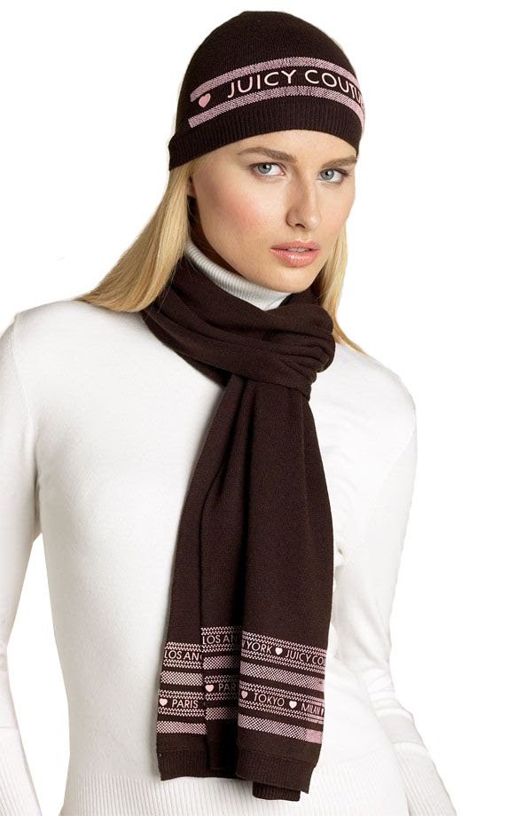 Juicy Couture Scarves And Hats Chocolate Pink