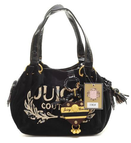 Juicy Couture Tassel Heart Baby Fluffy Handbag In Black