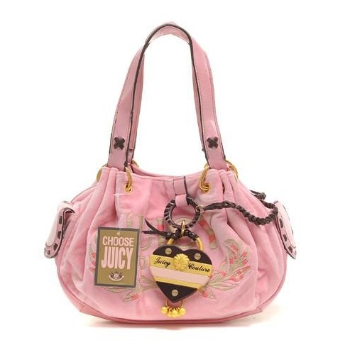 Juicy Couture Tassel Heart Baby Fluffy Handbag In Pink