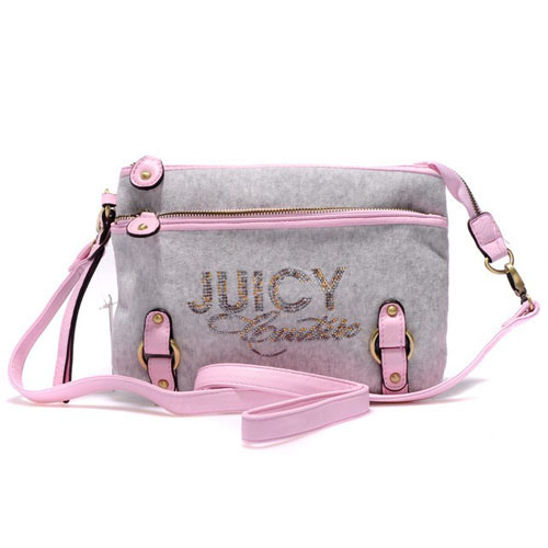 Juicy Couture Crossbody Bags Velour Bling In Grey/Pink
