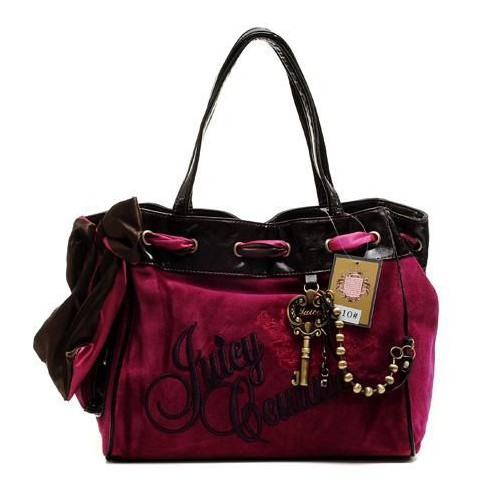 Juicy Couture Velour Tassel Daydreamer Handbag In Rose