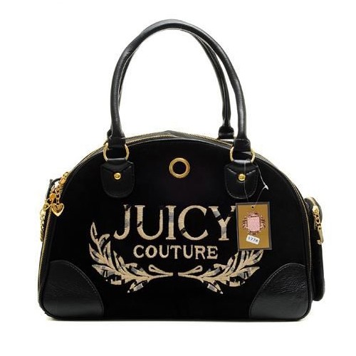 Juicy Couture Velour Laurel Dog Carrier Bag In Black