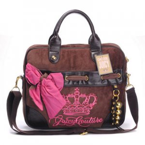 Juicy Couture Queen Couture Laptop Case In Chocolate