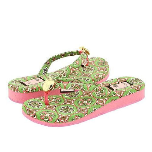 Juicy Couture Sandals Classic In Green/Pink
