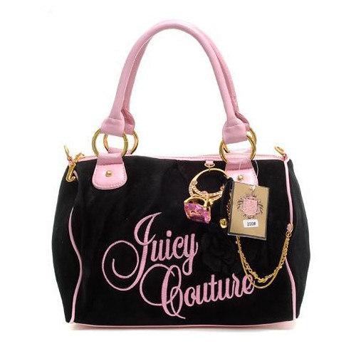 Juicy Couture Ring Bling Madge Handbag In Black-Pink