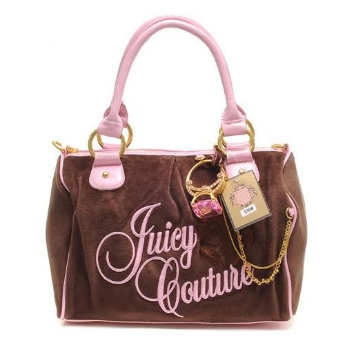 Juicy Couture Ring Bling Madge Handbag In Coffee-Pink