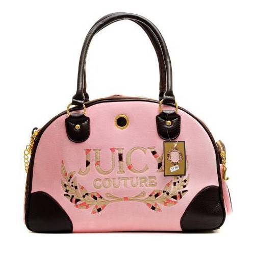 Juicy Couture Velour Laurel Dog Carrier Bag In Pink