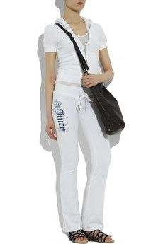 Juicy Couture Basic Velour Hoodie In White