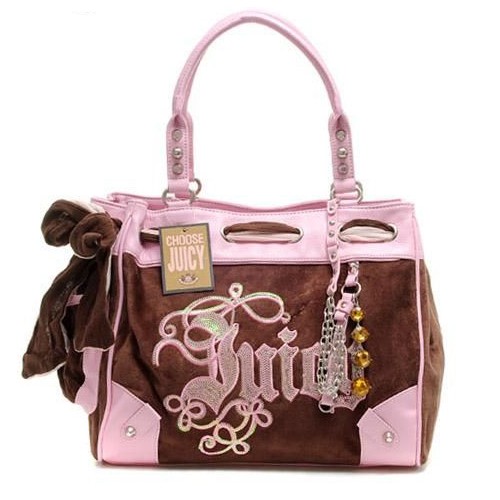 Juicy Couture Daydreamer Handbags "Juicy" In Coffee/Pink